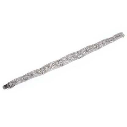 Antique Belle Epoque 4.15ct Diamond Bracelet in Platinum