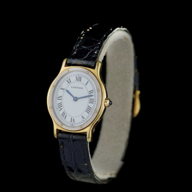 Vintage Cartier Oval Gold Manual Watch