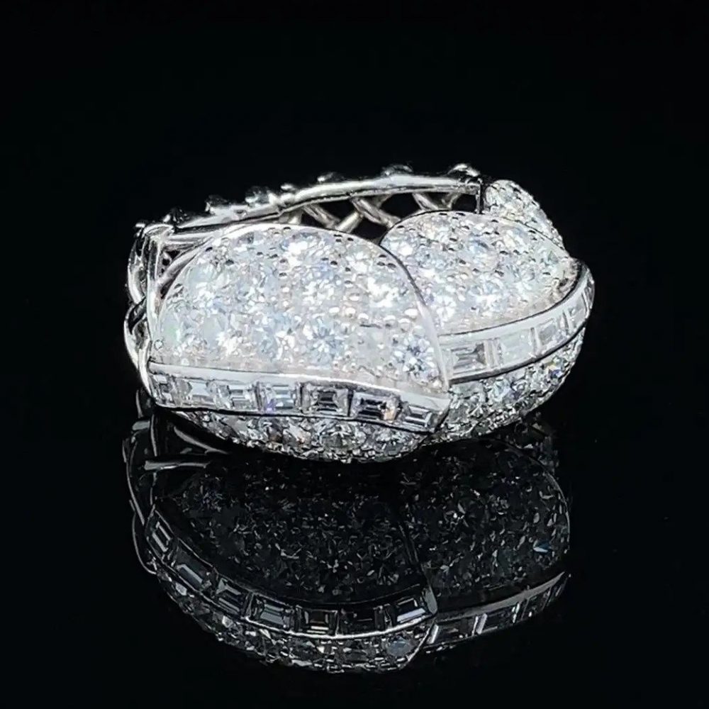 Vintage Cartier 1940s Retro 4ct Diamond Ring