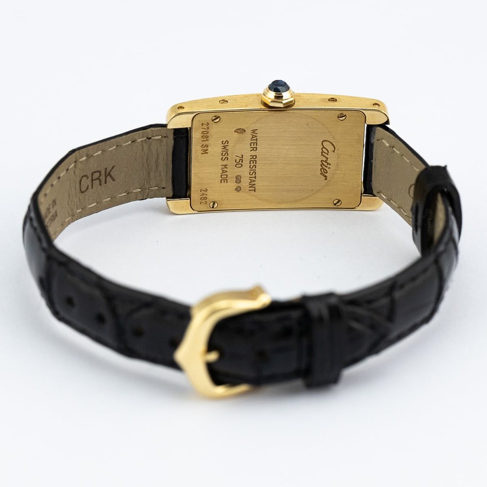 Vintage Cartier Tank Americaine 2482 Ladies 18ct Yellow Gold Quartz Watch