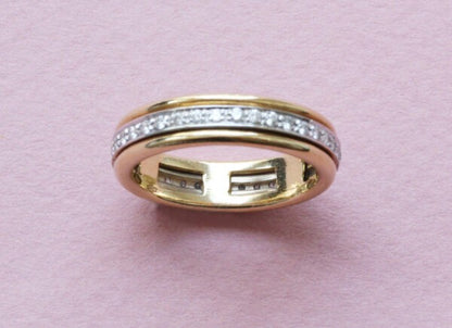 Diamond and 18ct Yellow Gold Spinning Full Eternity Ring