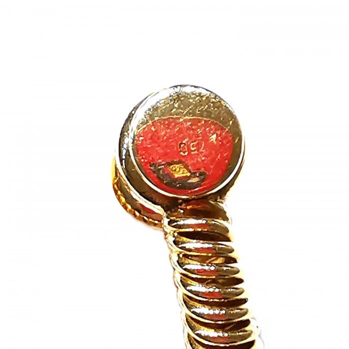 Vintage French 18ct Gold Spring Stirrup Cufflinks, Circa 1950