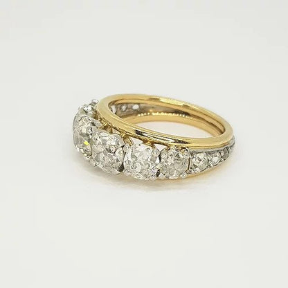 Vintage 1960s Bespoke 2.50ct Old Cut Diamond Ring