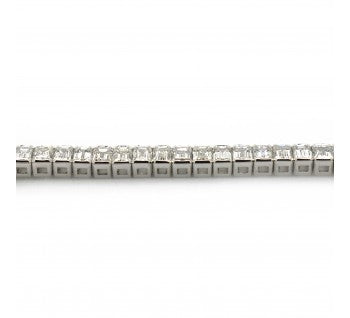 Emerald-Cut Diamond and Platinum Line Bracelet, 14.84 carat total