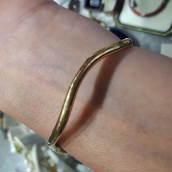 Antique Victorian Sapphire, Ruby and Gold Snake Bangle Bracelet, Circa 1875