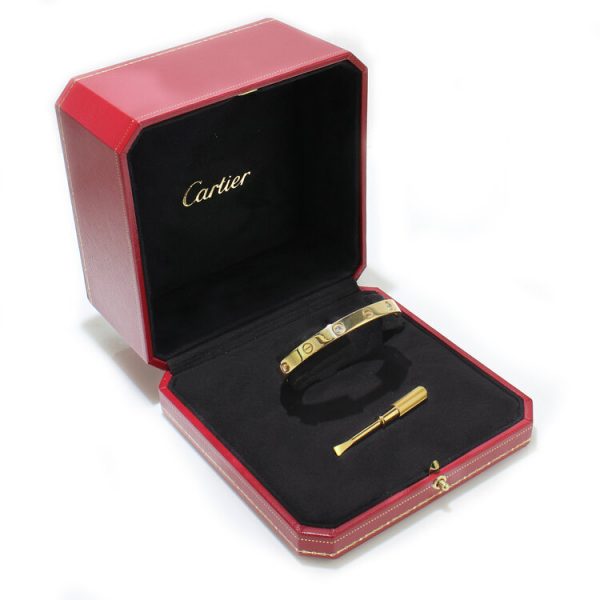 Cartier 18ct Gold Love Bangle Bracelet with Diamonds