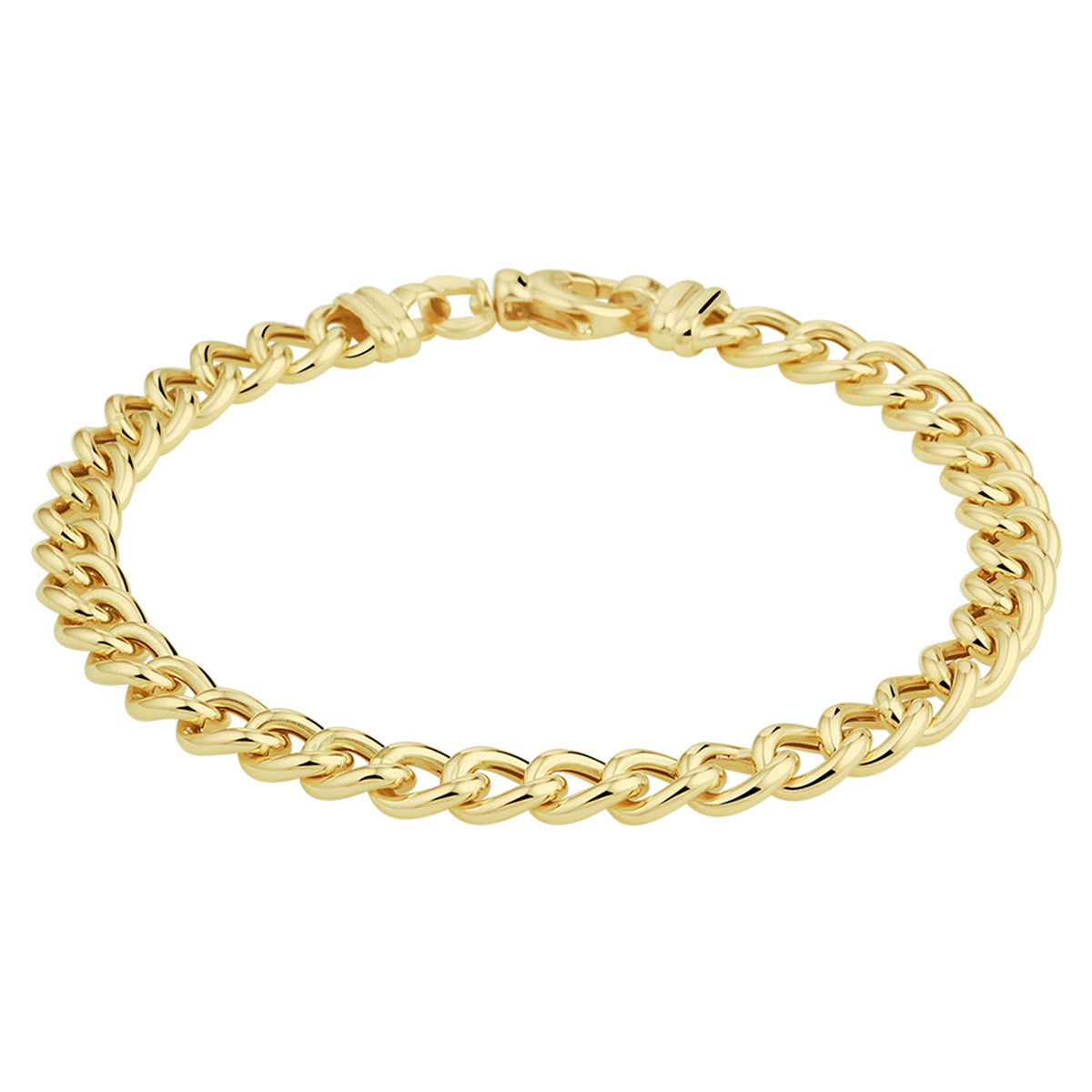 14k Yellow Gold Curb Link Bracelet 17000-9053