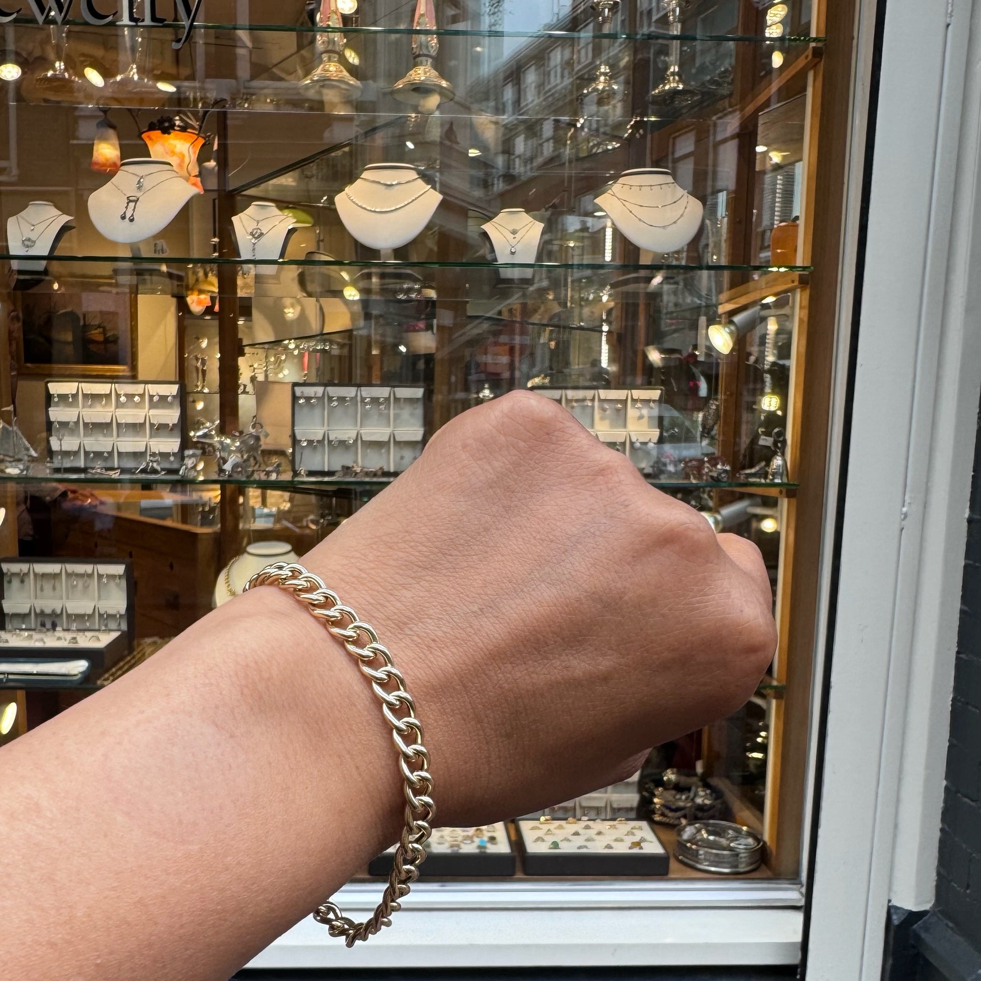 14k Yellow Gold Curb Link Bracelet 17000-9053