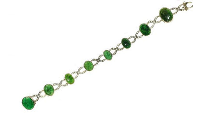 Antique 18th Century Diamond Bracelet with 2000 year old Chalcedony Intaglios