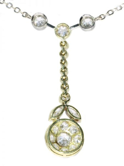 Antique Art Deco French Brilliant Cut Diamond Pendant