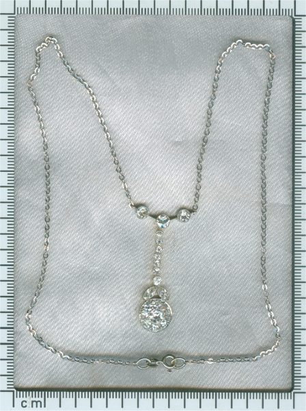 Antique Art Deco French Brilliant Cut Diamond Pendant