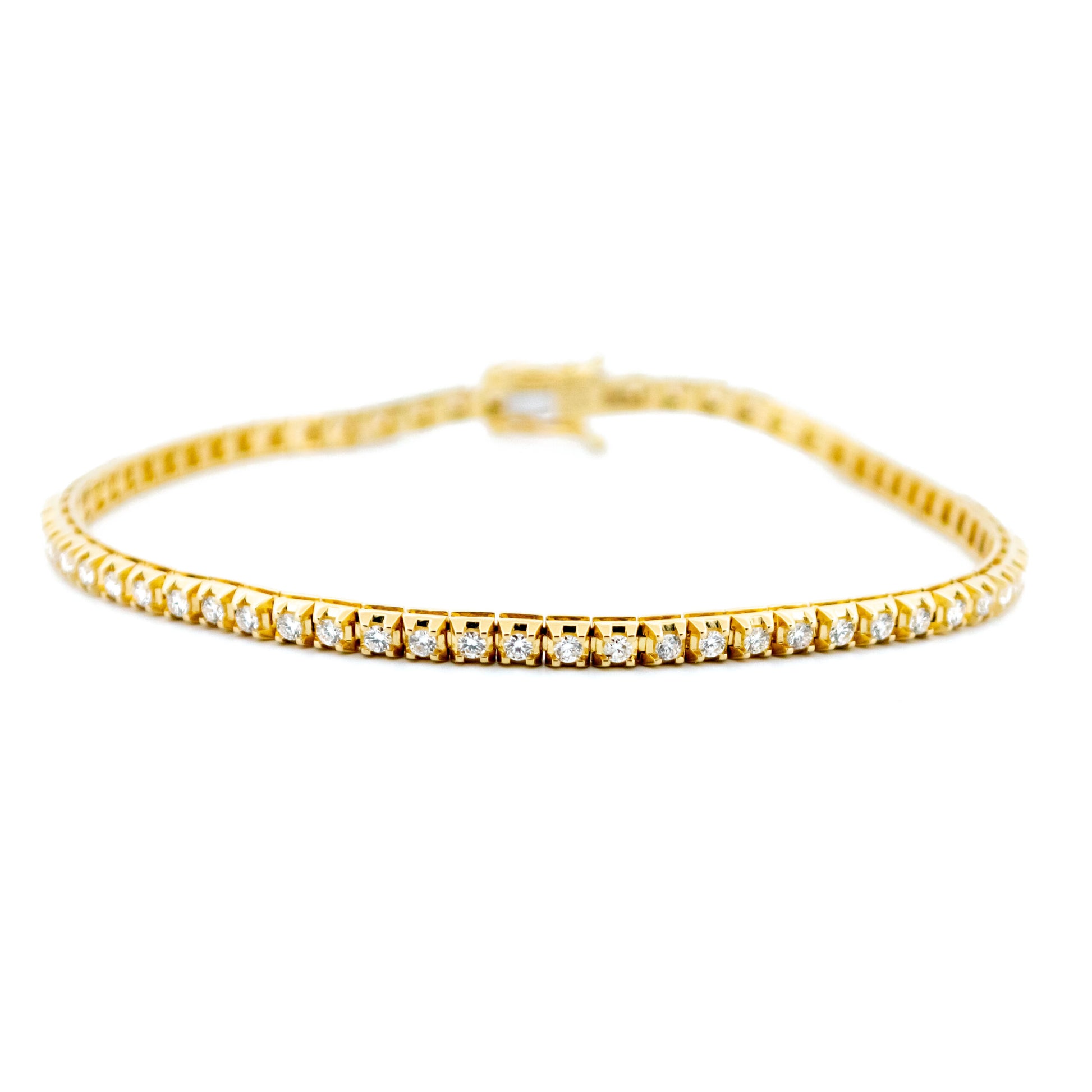 Diamond Line Tennis Bracelet, 1 carat, in Yellow Gold  