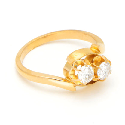 Diamond 18k Toi Et Moi Ring 17047-9089
