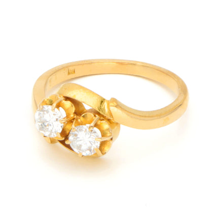 Diamond 18k Toi Et Moi Ring 17047-9089