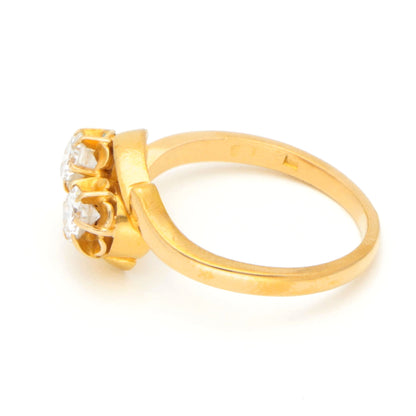 Diamond 18k Toi Et Moi Ring 17047-9089