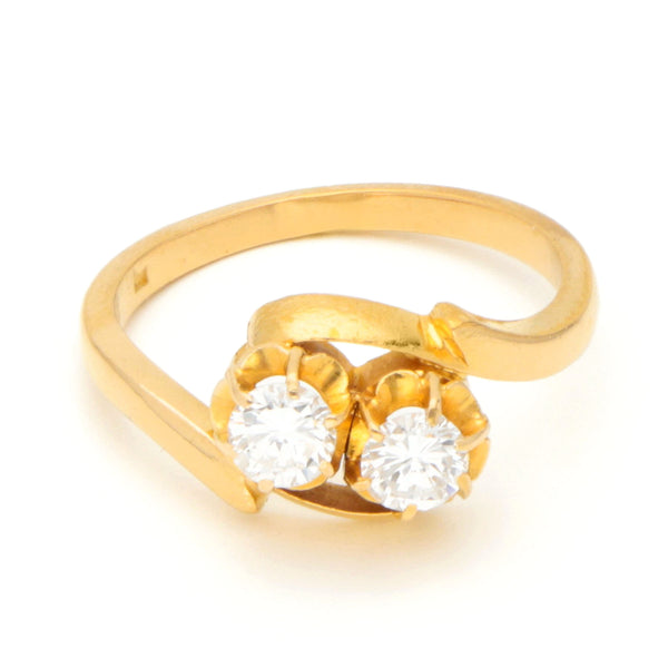 Diamond 18k Toi Et Moi Ring 17047-9089