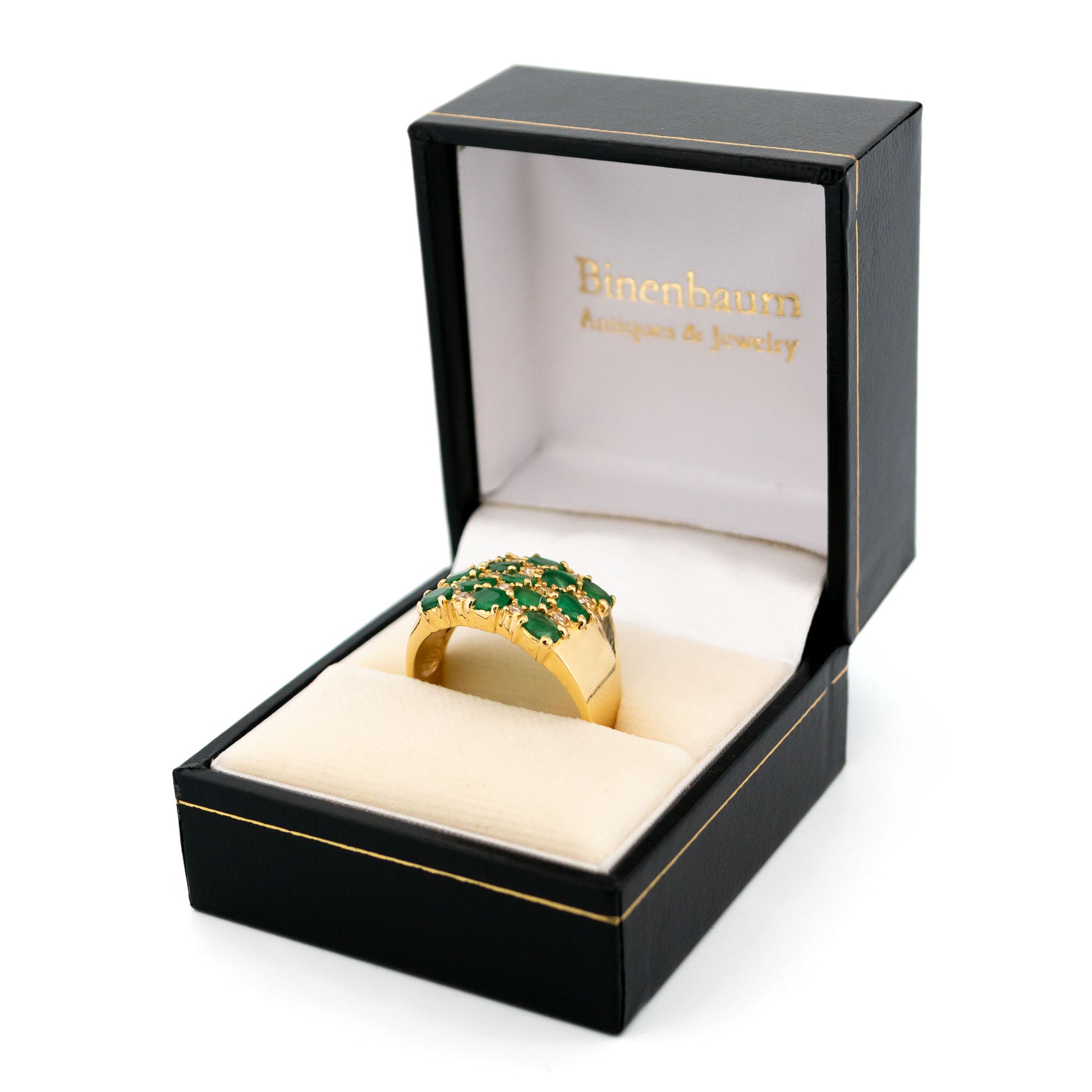 Diamond Emerald 18k Harem Ring 17070-9106
