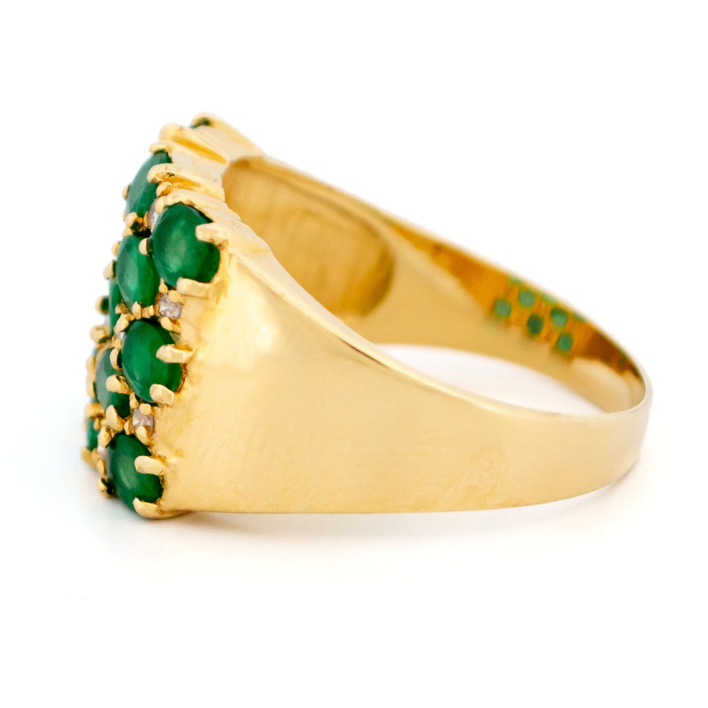Diamond Emerald 18k Harem Ring 17070-9106