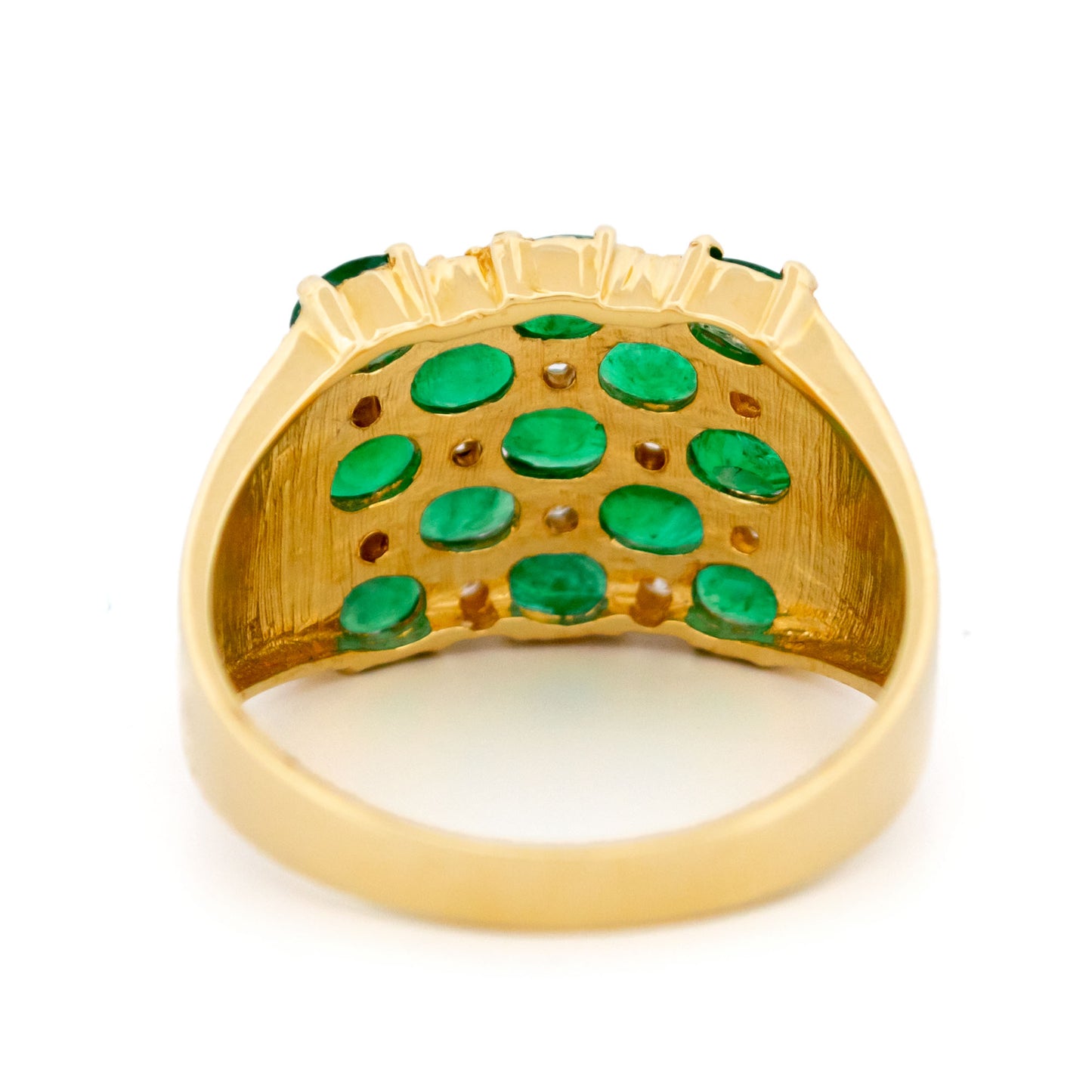 Diamond Emerald 18k Harem Ring 17070-9106