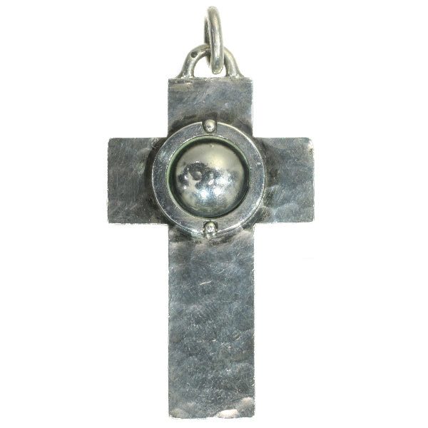 Vintage Jean Després Silver Cross Pendant
