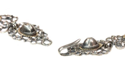 Antique Victorian Diamond Necklace, Silver on 18ct Red Gold