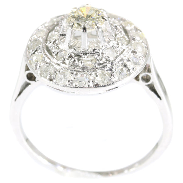 Antique Art Deco Diamond Cluster Engagement Ring