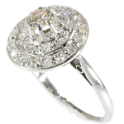 Antique Art Deco Diamond Cluster Engagement Ring