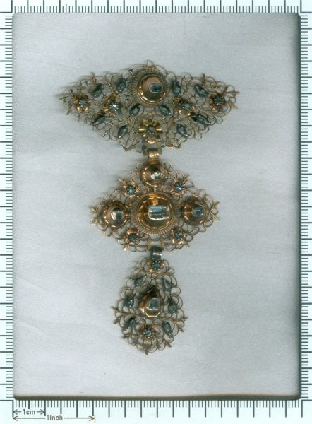 Antique Georgian Table Cut Diamond Filigree Gold Cross Pendant