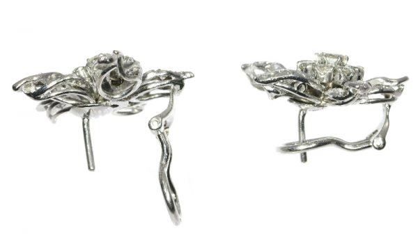 Vintage Brilliant Cut Diamond Ear Clips, 3.50ct