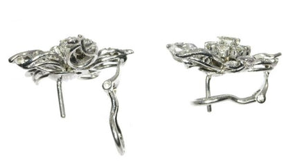 Vintage Brilliant Cut Diamond Ear Clips, 3.50ct