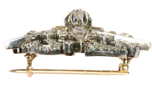 Antique Victorian French Diamond Five Point Star Brooch