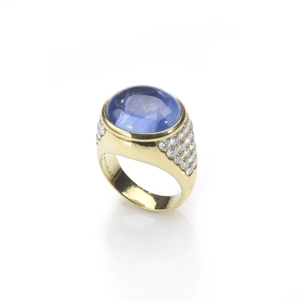 Vintage Bulgari Cabochon Sapphire Ring