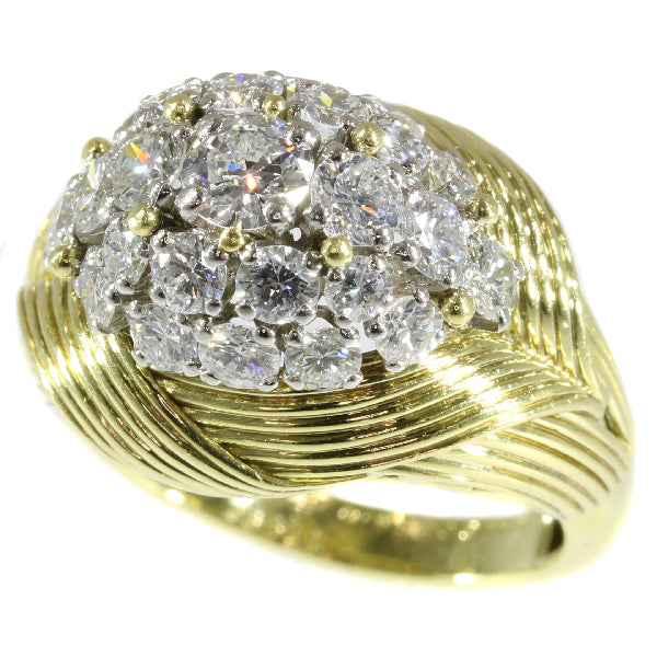 Vintage Mauboussin Fifties Diamond Cluster Ring