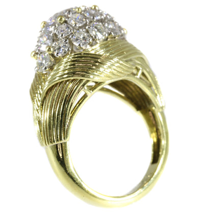 Vintage Mauboussin Fifties Diamond Cluster Ring