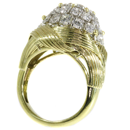 Vintage Mauboussin Fifties Diamond Cluster Ring