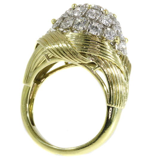 Vintage Mauboussin Fifties Diamond Cluster Ring
