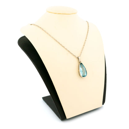 Vintage Platinum and 18 Carat Gold Aquamarine Pendant, 4.00 Carats