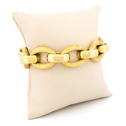 Vintage 14 Carat Yellow Gold Fancy Cable Link Bracelet