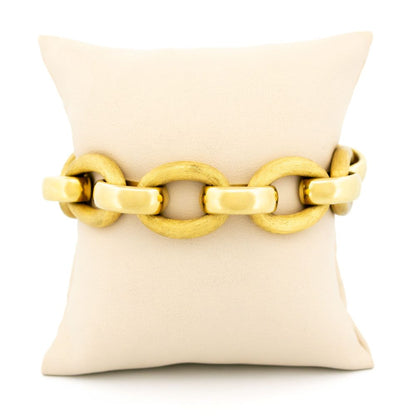 Vintage 14 Carat Yellow Gold Fancy Cable Link Bracelet