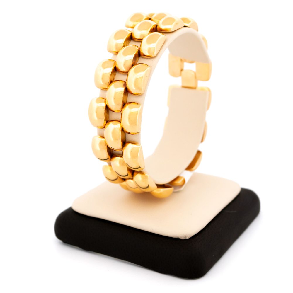 Vintage 18 Carat Yellow Gold Panther Link Bracelet