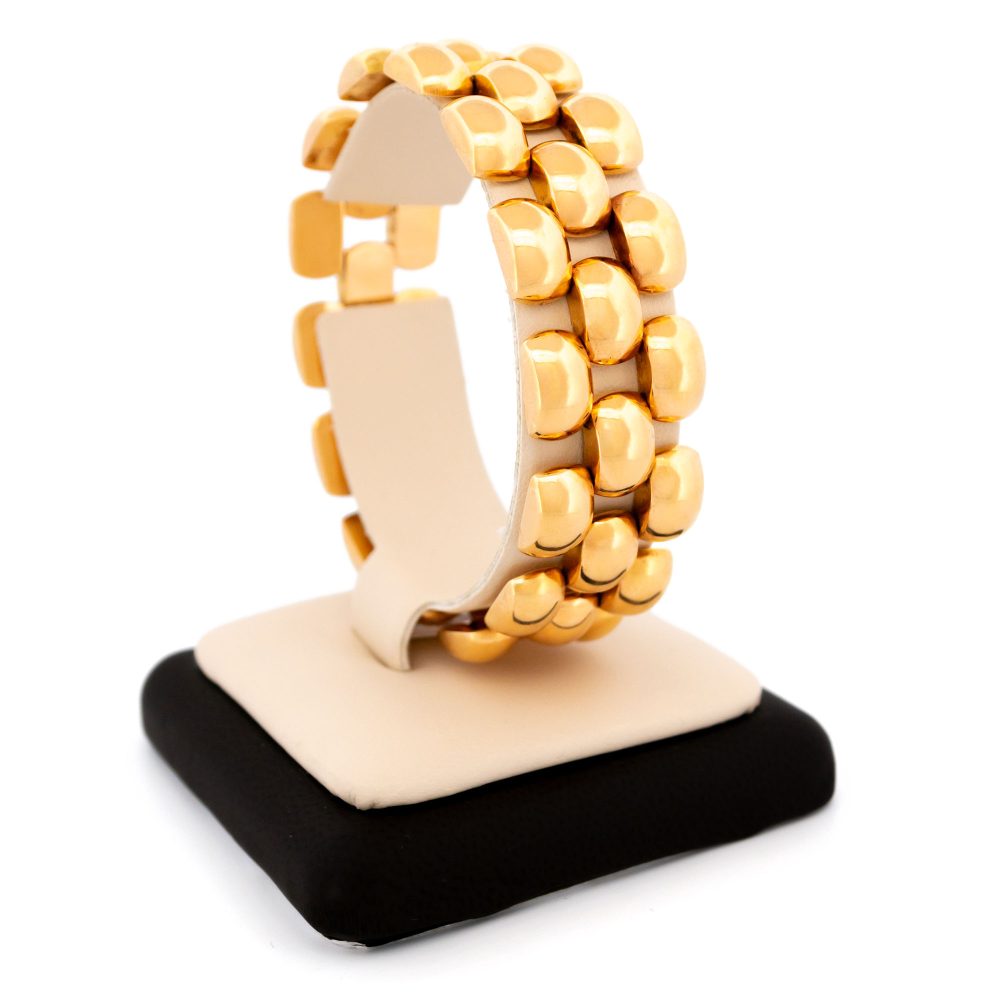 Vintage 18 Carat Yellow Gold Panther Link Bracelet