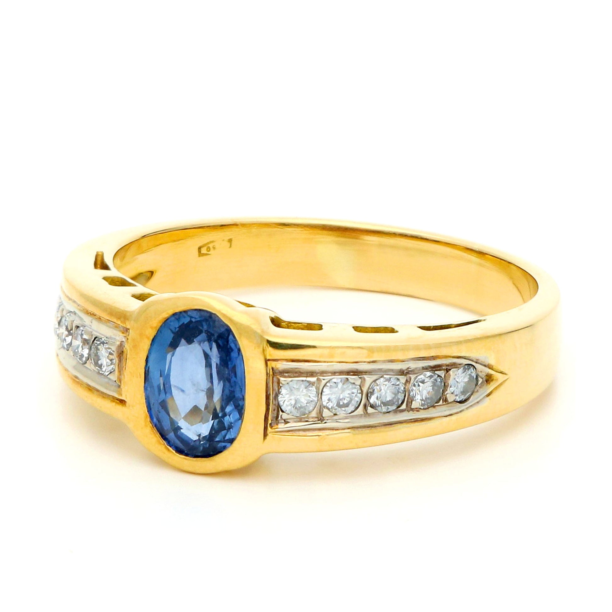 Diamond Sapphire 18k Ring 17324-9174