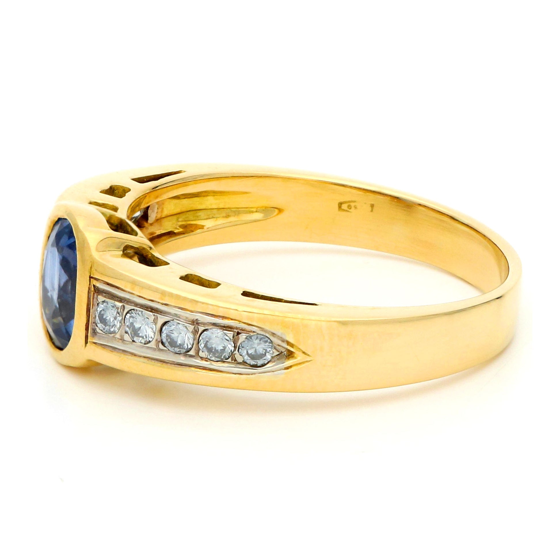 Diamond Sapphire 18k Ring 17324-9174