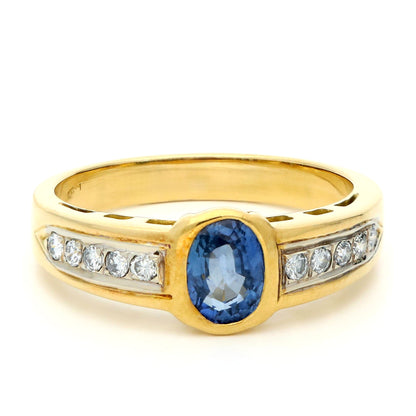 Diamond Sapphire 18k Ring 17324-9174