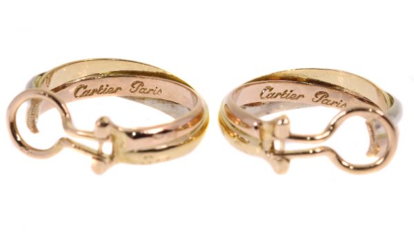 Vintage Cartier Trinity Tri-Colour Gold Ear Clips
