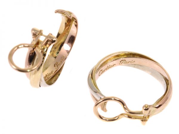 Vintage Cartier Trinity Tri-Colour Gold Ear Clips