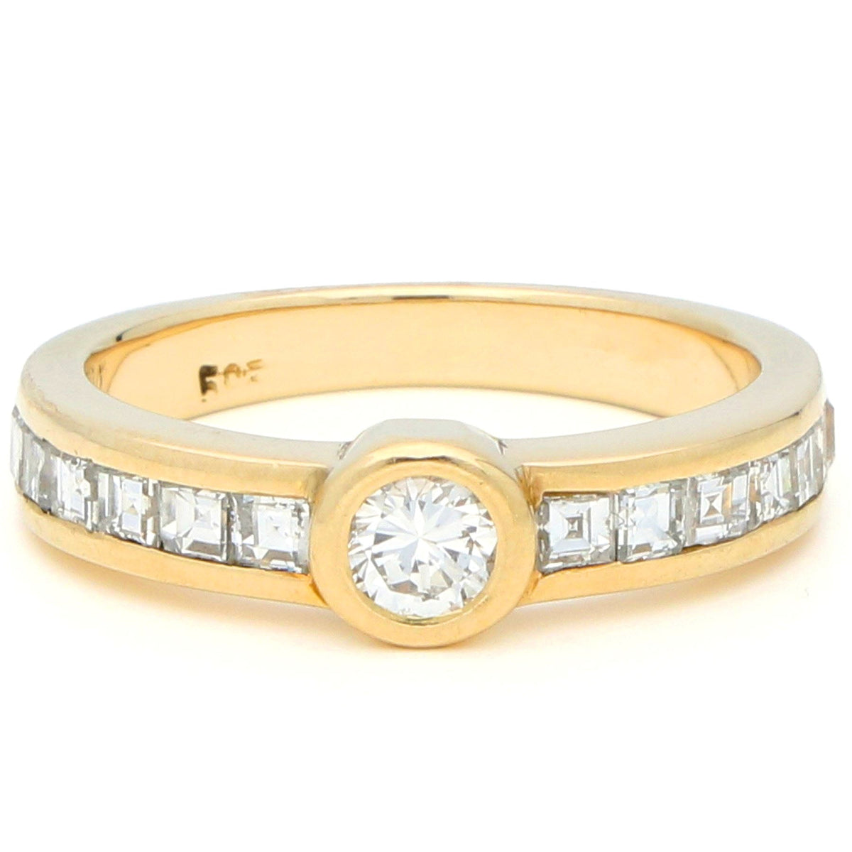 Diamond 14ct Bezel Set Ring 