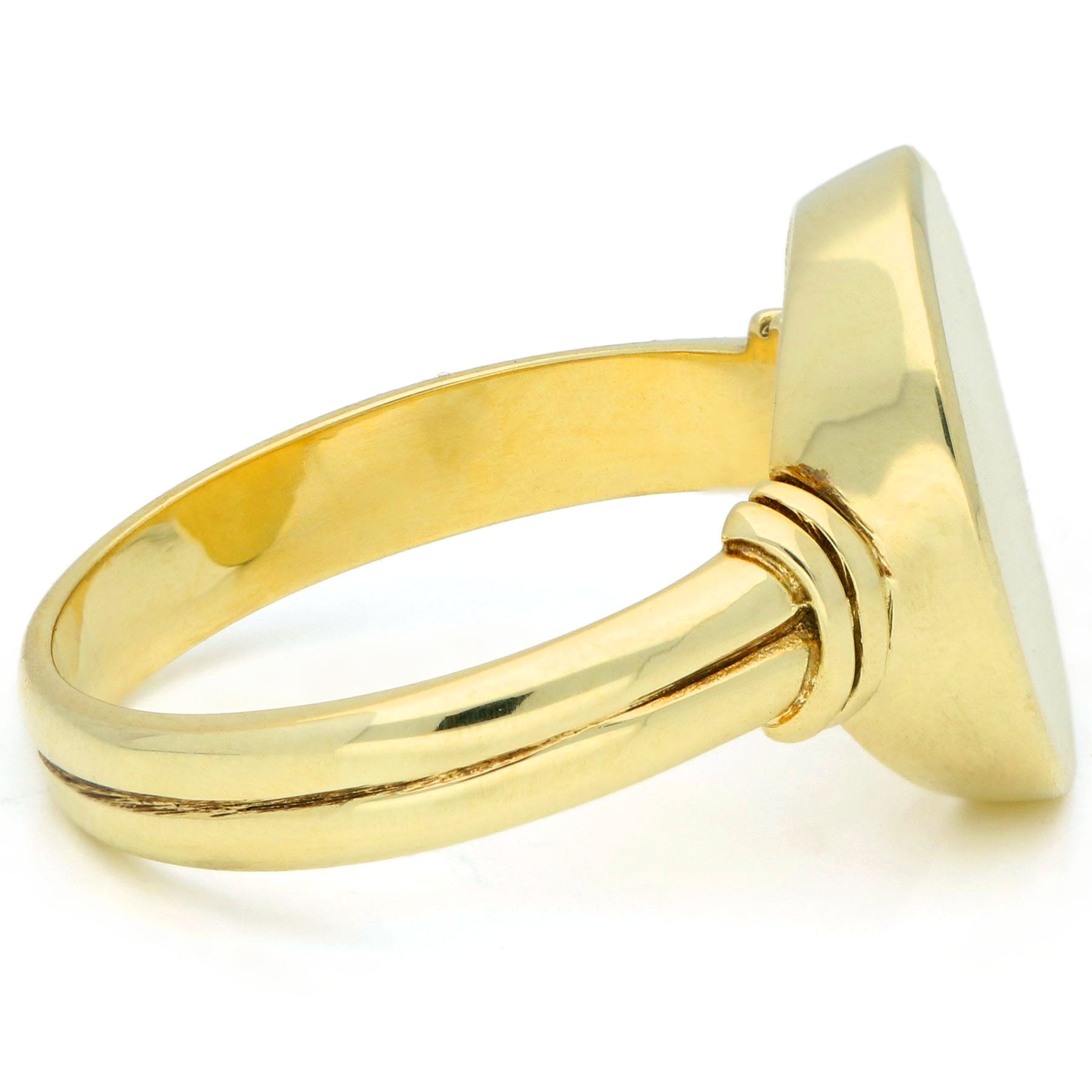 14k Plain Oval Shape Gold Signet Ring 17496-9209