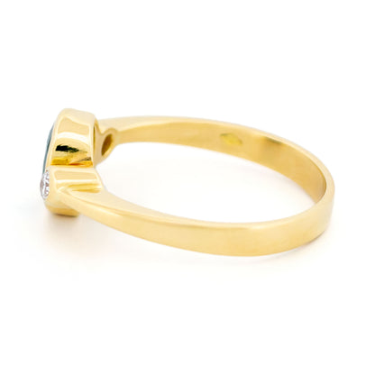 Diamond Sapphire 18k Trilogy Ring 17504-9215