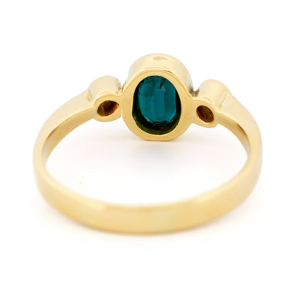 Diamond Sapphire 18k Trilogy Ring 17504-9215